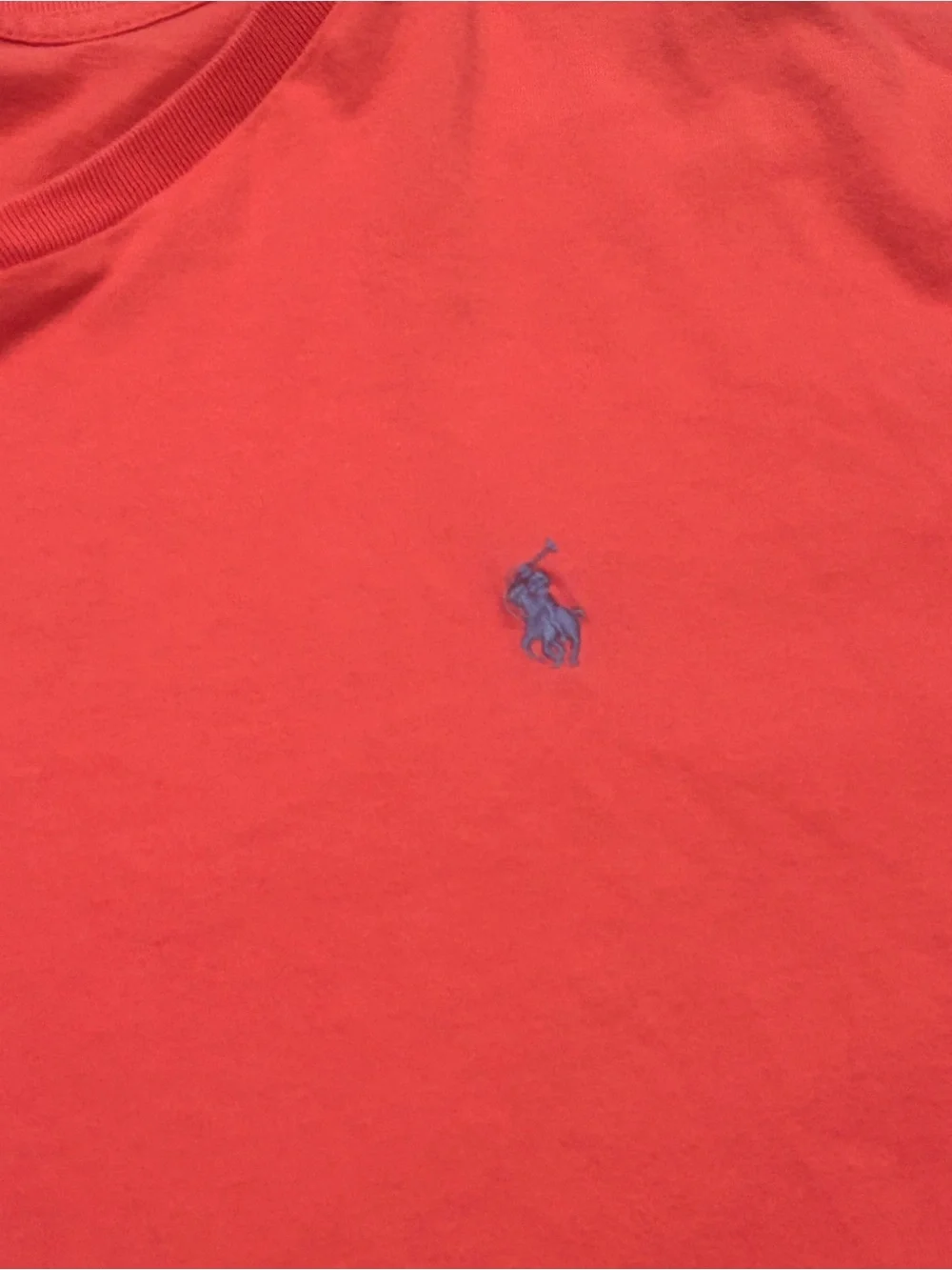 Polo Ralph Lauren Men's Coral V-Neck Tee Large